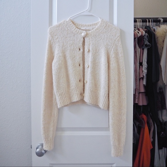 Natural wool cardigan style jacket - Picture 1 of 2